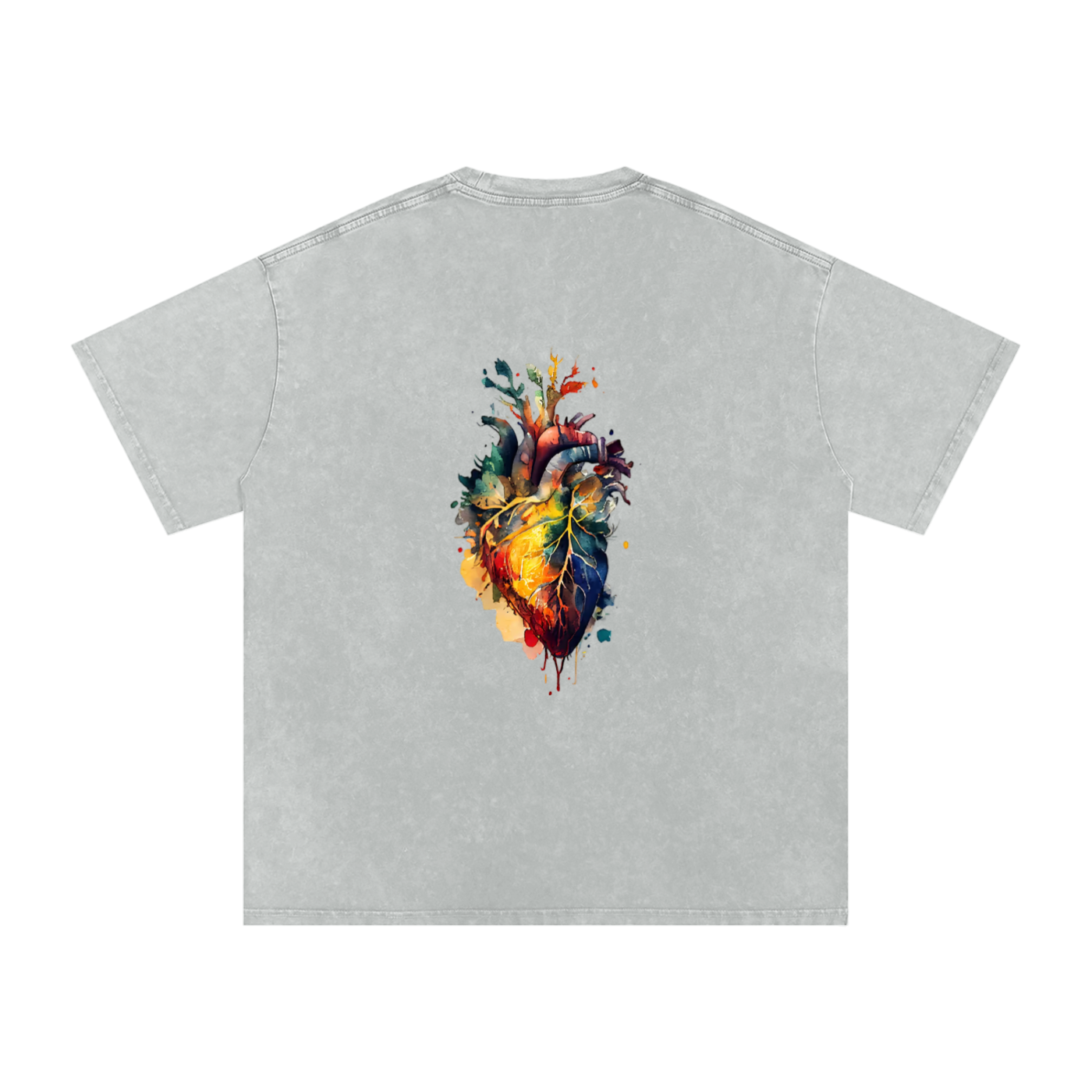 Snow Washed Oversized Cotton T-Shirt