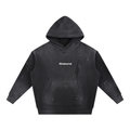 Vintage Washed Frayed Fleece Hoodie