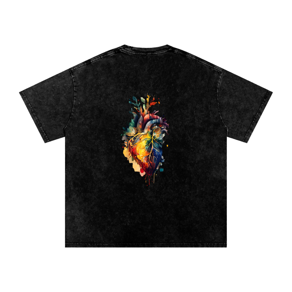 Snow Washed Oversized Cotton T-Shirt